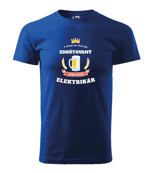 Pánske tričko Z krčmy sa vraciam - Elektrikár