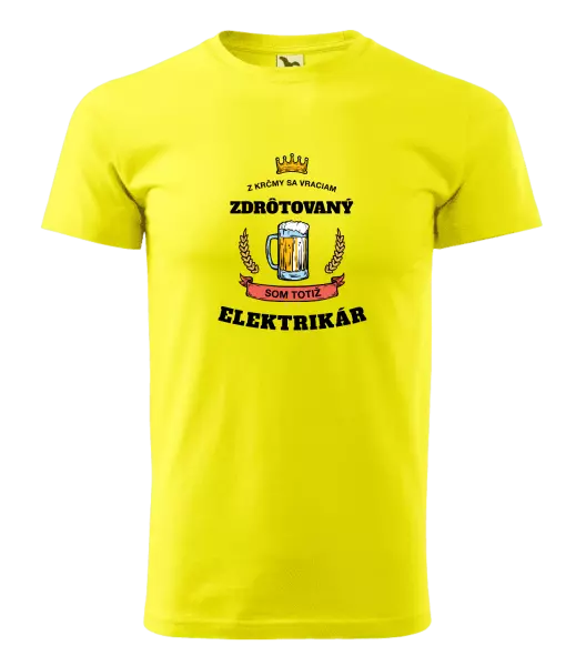Pánske tričko Z krčmy sa vraciam - Elektrikár