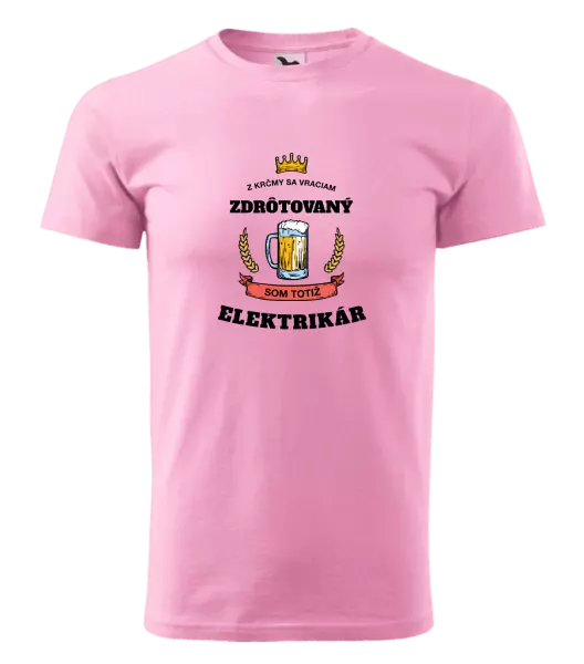 Pánske tričko Z krčmy sa vraciam - Elektrikár