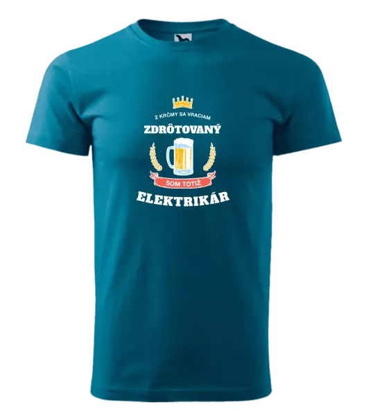 Pánske tričko Z krčmy sa vraciam - Elektrikár