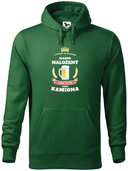 Pánska mikina Z krčmy sa vraciam - Vodič Kamiónu