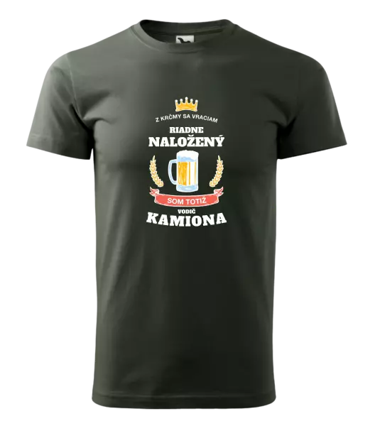 Pánske tričko Z krčmy sa vraciam - Vodič Kamiónu