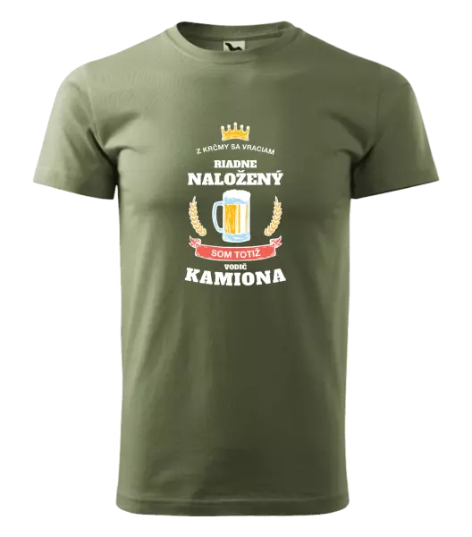 Pánske tričko Z krčmy sa vraciam - Vodič Kamiónu