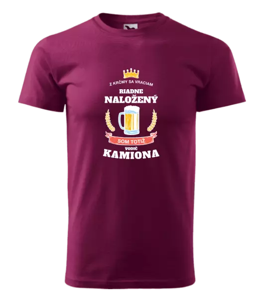 Pánske tričko Z krčmy sa vraciam - Vodič Kamiónu