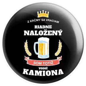 Placka Z krčmy sa vraciam - Vodič Kamiónu