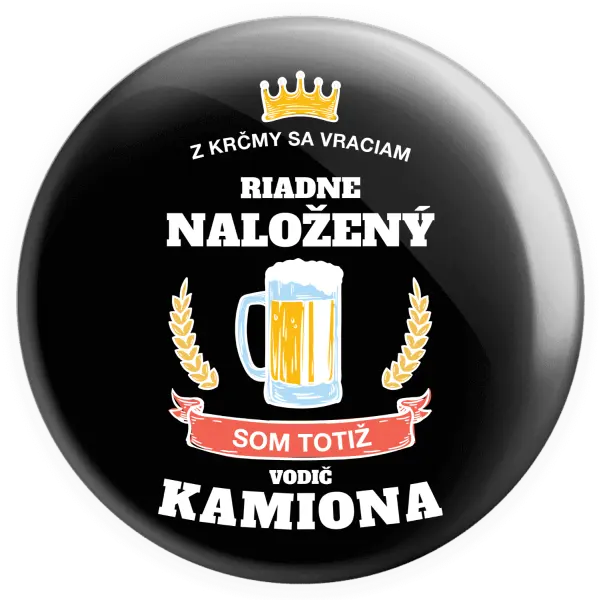 Placka Z krčmy sa vraciam - Vodič Kamiónu