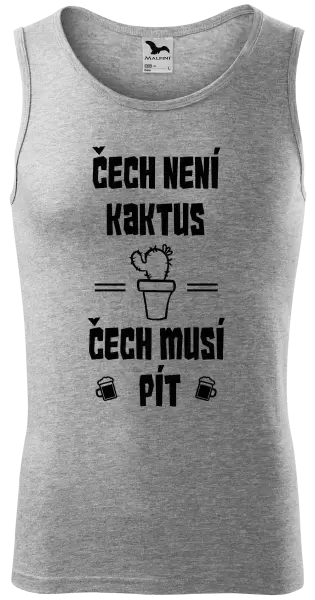 Pánské tílko Čech není kaktus, Čech musí pít
