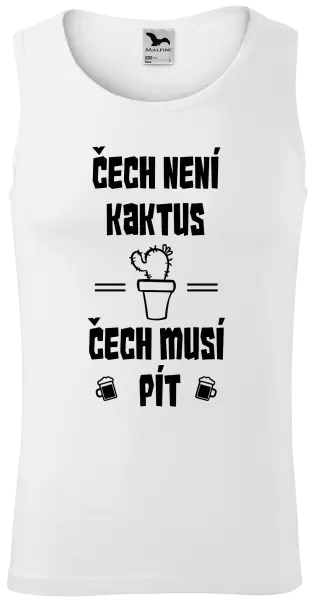 Pánské tílko Čech není kaktus, Čech musí pít