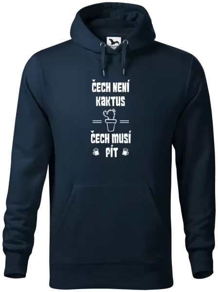 Pánská mikina Čech není kaktus, Čech musí pít