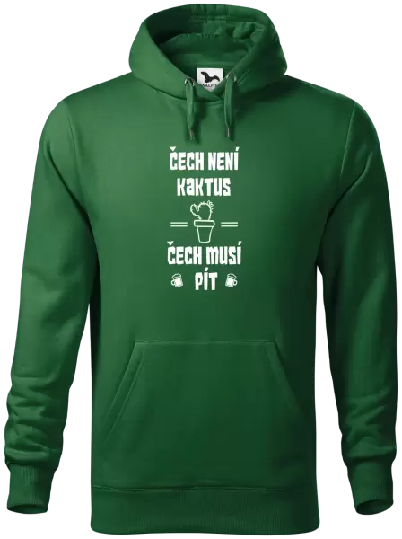 Pánská mikina Čech není kaktus, Čech musí pít