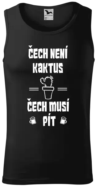 Pánské tílko Čech není kaktus, Čech musí pít