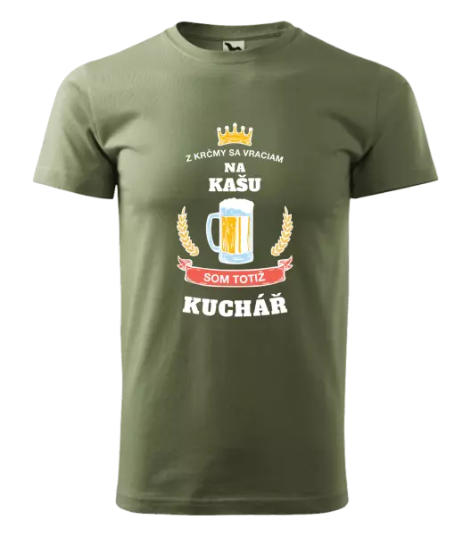 Pánske tričko Z krčmy sa vraciam - Kuchár