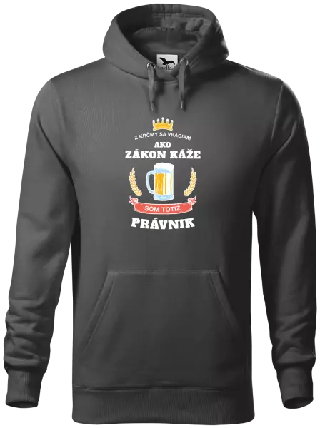 Pánska mikina Z krčmy sa vraciam - Právnik