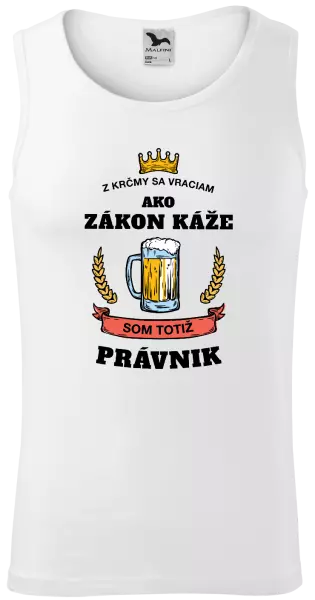 Pánske tielko Z krčmy sa vraciam - Právnik