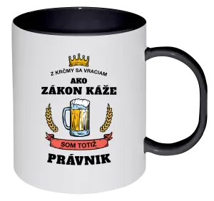 Plastový hrnček Z krčmy sa vraciam - Právnik