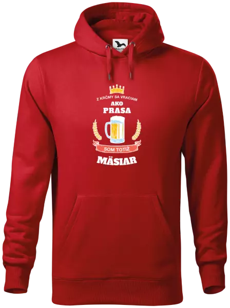 Pánska mikina Z krčmy sa vraciam - Mäsiar