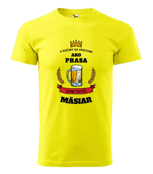 Pánske tričko Z krčmy sa vraciam - Mäsiar
