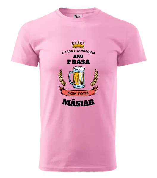 Pánske tričko Z krčmy sa vraciam - Mäsiar