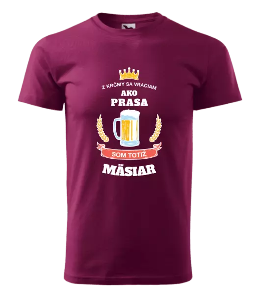 Pánske tričko Z krčmy sa vraciam - Mäsiar