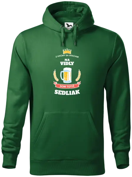 Pánska mikina Z krčmy sa vraciam - Sedliak