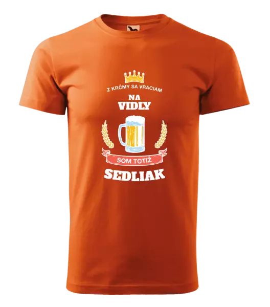 Pánske tričko Z krčmy sa vraciam - Sedliak