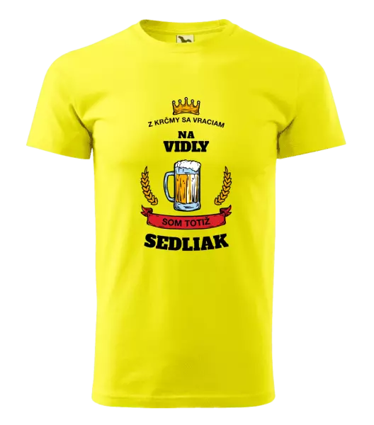 Pánske tričko Z krčmy sa vraciam - Sedliak