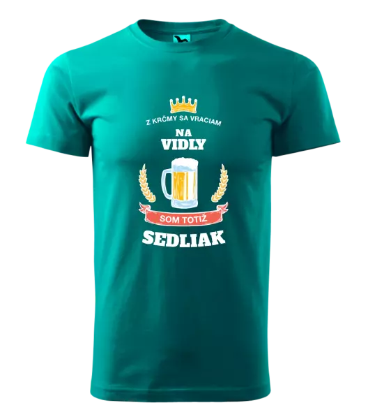 Pánske tričko Z krčmy sa vraciam - Sedliak