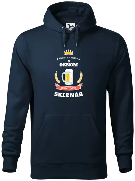 Pánska mikina Z krčmy sa vraciam - Sklenár