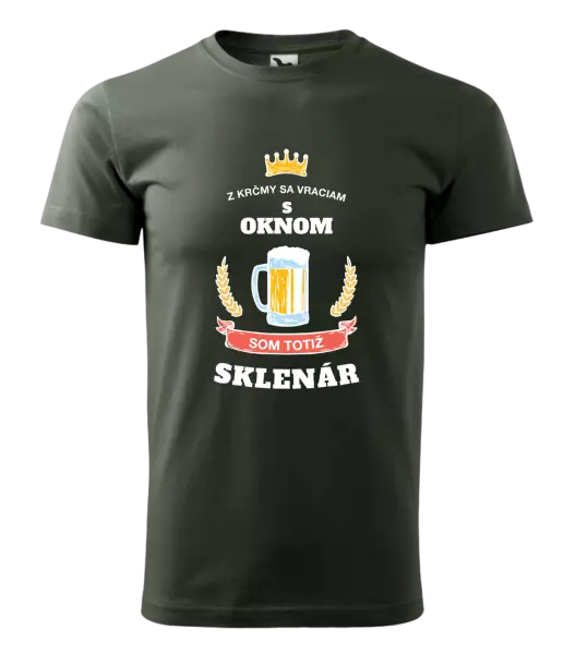 Pánske tričko Z krčmy sa vraciam - Sklenár