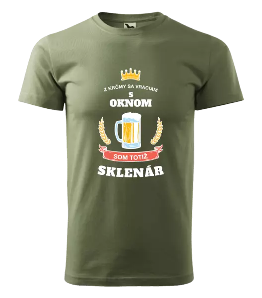 Pánske tričko Z krčmy sa vraciam - Sklenár