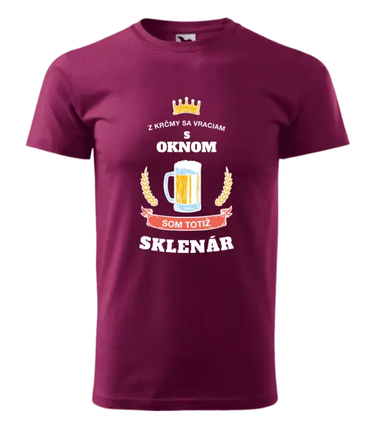 Pánske tričko Z krčmy sa vraciam - Sklenár