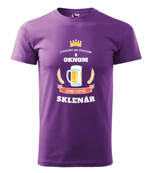 Pánske tričko Z krčmy sa vraciam - Sklenár