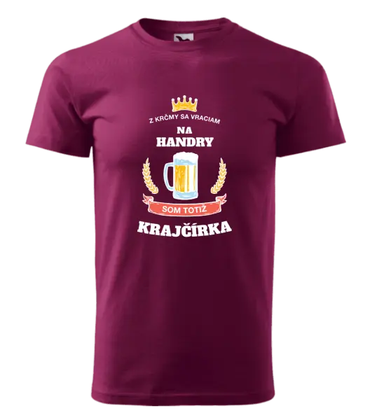 Pánske tričko Z krčmy sa vraciam - Krajčírka