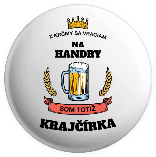 Placka Z krčmy sa vraciam - Krajčírka