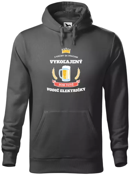 Pánska mikina Z krčmy sa vraciam - vodič električky