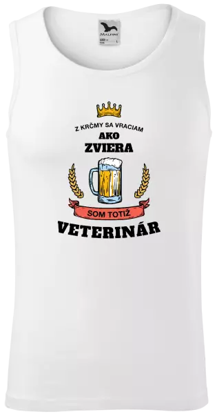 Pánske tielko Z krčmy sa vraciam - Veterinár