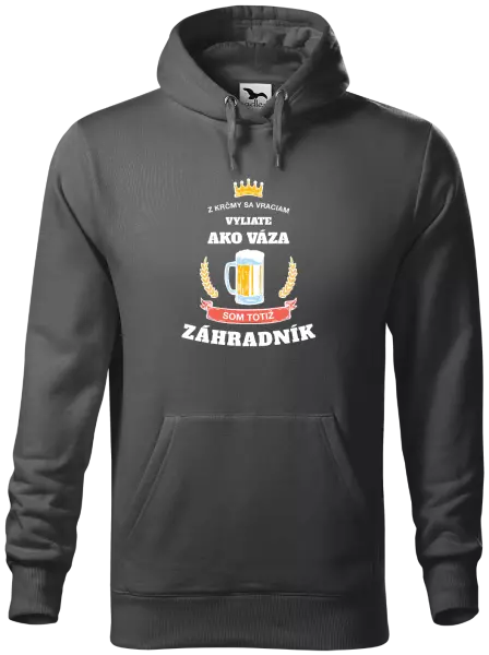 Pánska mikina Z krčmy sa vraciam - Záhradník 