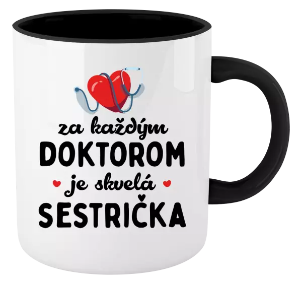 Hrnček  Za každým doktorom je skvelá sestrička 