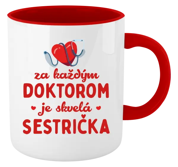 Hrnček  Za každým doktorom je skvelá sestrička 