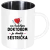 Nerezový hrnček Za každým doktorom je skvelá sestrička 