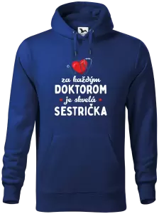 Pánska mikina Za každým doktorom je skvelá sestrička 