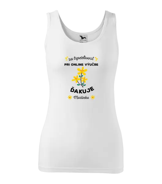Dámske tielko za trpezlivosť pri online výučbe