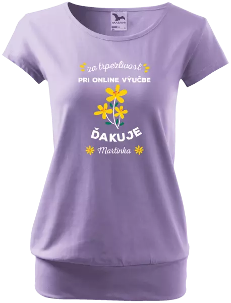 Dámske tričko za trpezlivosť pri online výučbe