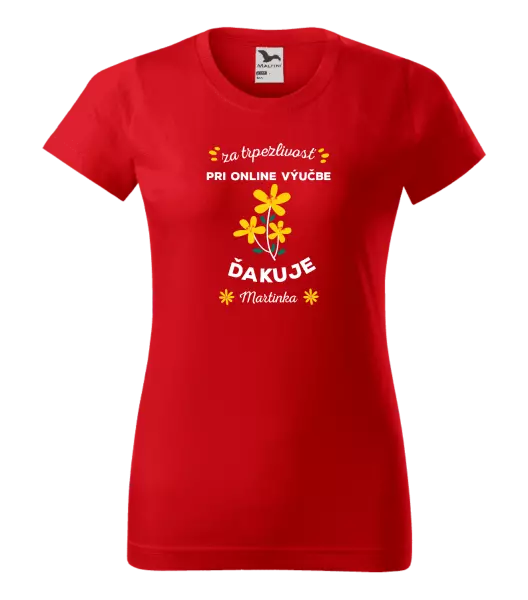 Dámske tričko za trpezlivosť pri online výučbe