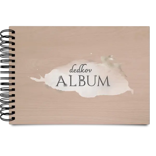 Drevený album s krúžkovou väzbou Zajac s menom
