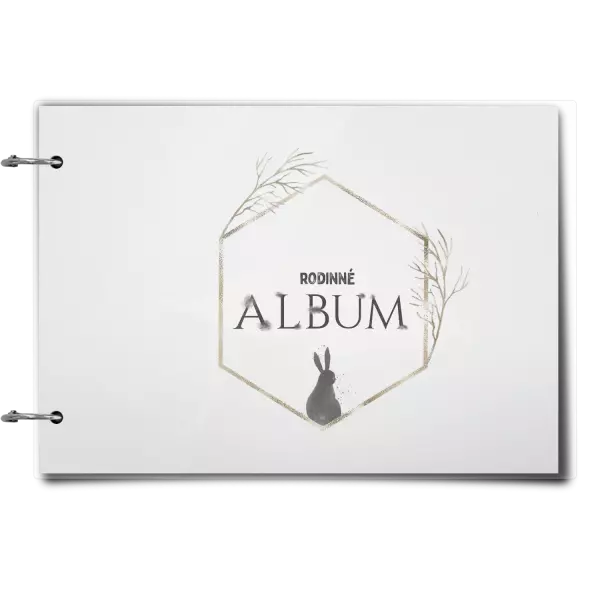 Plexi album sa sponami Zajac v zlatom šesťuholníku