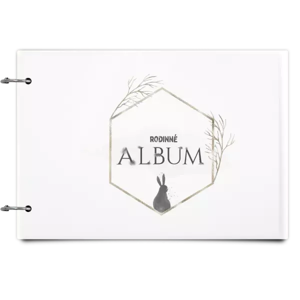 Plexi album sa sponami Zajac v zlatom šesťuholníku