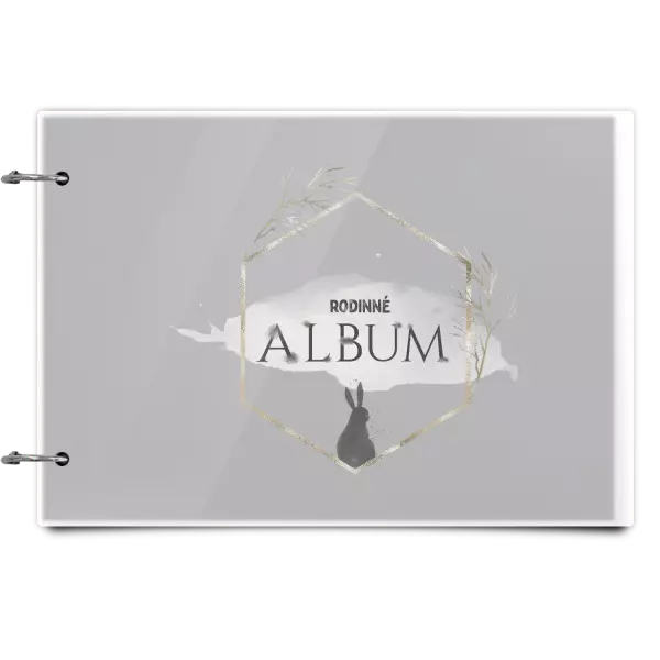 Plexi album sa sponami Zajac v zlatom šesťuholníku