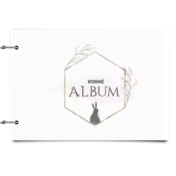 Plexi album sa sponami Zajac v zlatom šesťuholníku