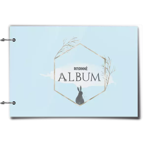 Plexi album sa sponami Zajac v zlatom šesťuholníku